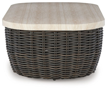 Kimora - Rectangular Cocktail Table - Beige / Dark Brown by Ashley – view 2