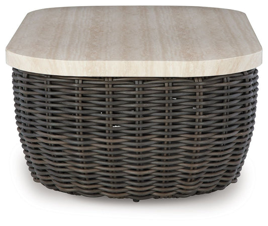 Kimora - Rectangular Cocktail Table - Beige / Dark Brown by Ashley – view 2