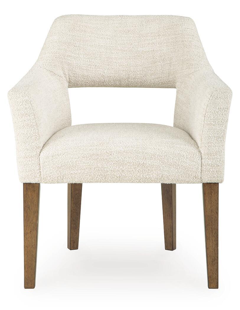 Marxmore - Dining Upholstered Arm Chair (Set of 2) - Beige / Brown – view 2