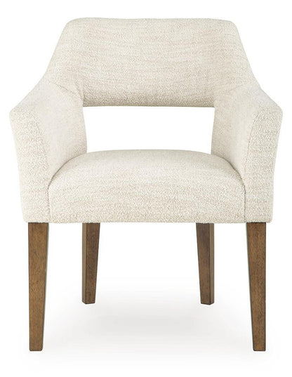 Marxmore - Dining Upholstered Arm Chair (Set of 2) - Beige / Brown – view 2