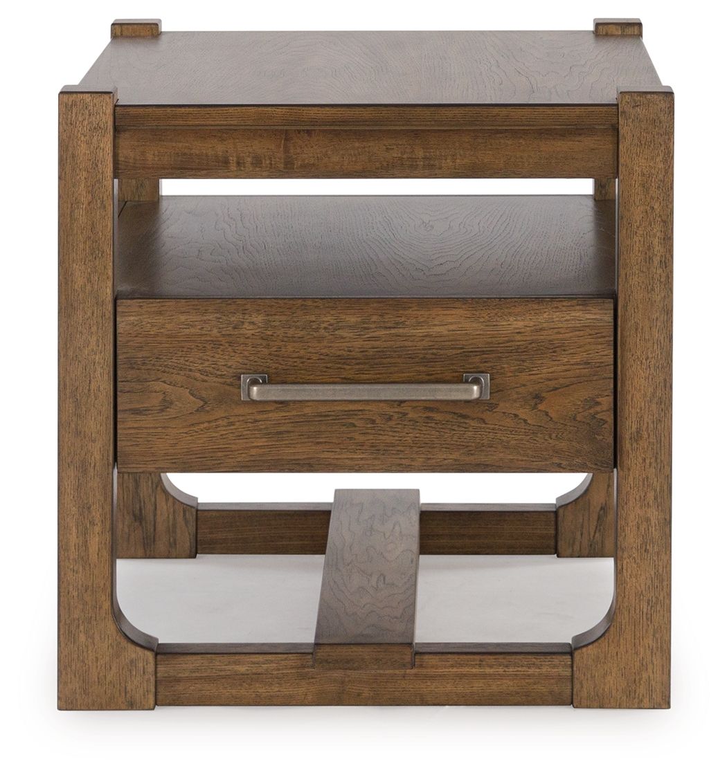 Cabalynn - Square End Table - Light Brown by Ashley – view 2