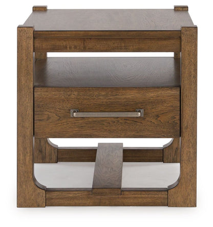 Cabalynn - Square End Table - Light Brown by Ashley – view 2