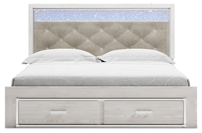 Altyra - King Upholstered Storage Bed - White by Ashley – view 2