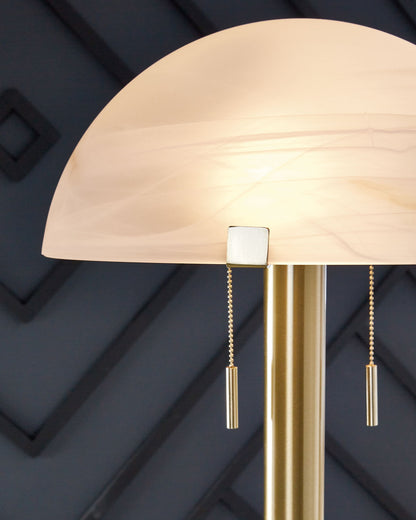 Tobbinsen - Metal Floor Lamp - Brass Finish by Ashley – view 2