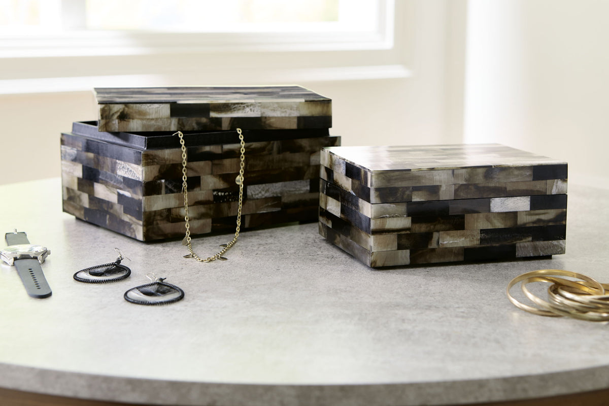 Ellford - Box Set (Set of 2) - Black / Brown / Cream by Ashley – view 3