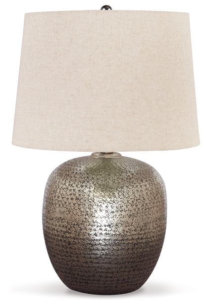 Magalie - Metal Table Lamp - Antique Silver Finish by Ashley – Table Lamps