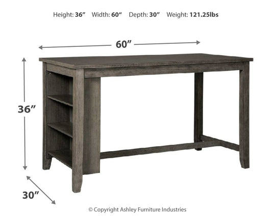 Caitbrook - Rectangular Dining Room Counter Table - Gray by Ashley – view 2