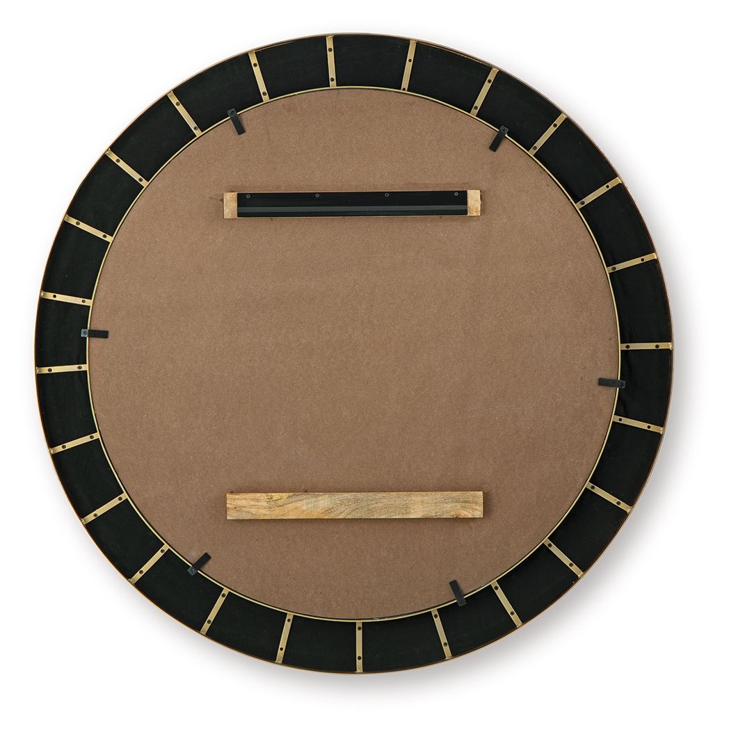 Corinsworth - Accent Mirror - Charcoal / Brass Finish by Ashley – view 3