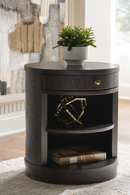 Leighmour - Accent Table - Dark Brown by Ashley – view 3