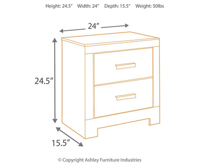 Culverbach - Two Drawer Night Stand - Gray by Ashley – view 3