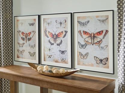 Jossletts - Wall Art Set (Set of 3) - Orange / Black / Ivory by Ashley – view 2