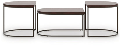 Vanmore - Occasional Table Set (Set of 3) - Dark Brown by Ashley – view 2
