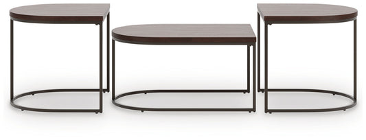 Vanmore - Occasional Table Set (Set of 3) - Dark Brown by Ashley – view 2