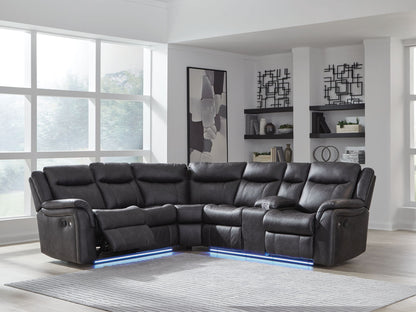 Sultan Meadow - 2-Piece Reclining Sectional - Carbon by Ashley – view 3