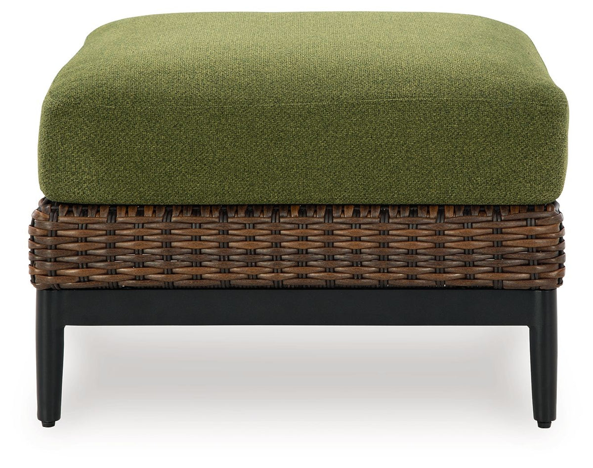 Horizon Hall - Ottoman With Cushion - Brown / Green by Ashley – view 2