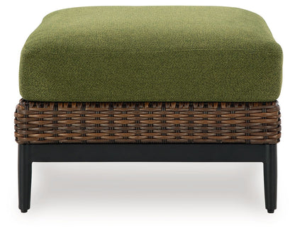 Horizon Hall - Ottoman With Cushion - Brown / Green by Ashley – view 2