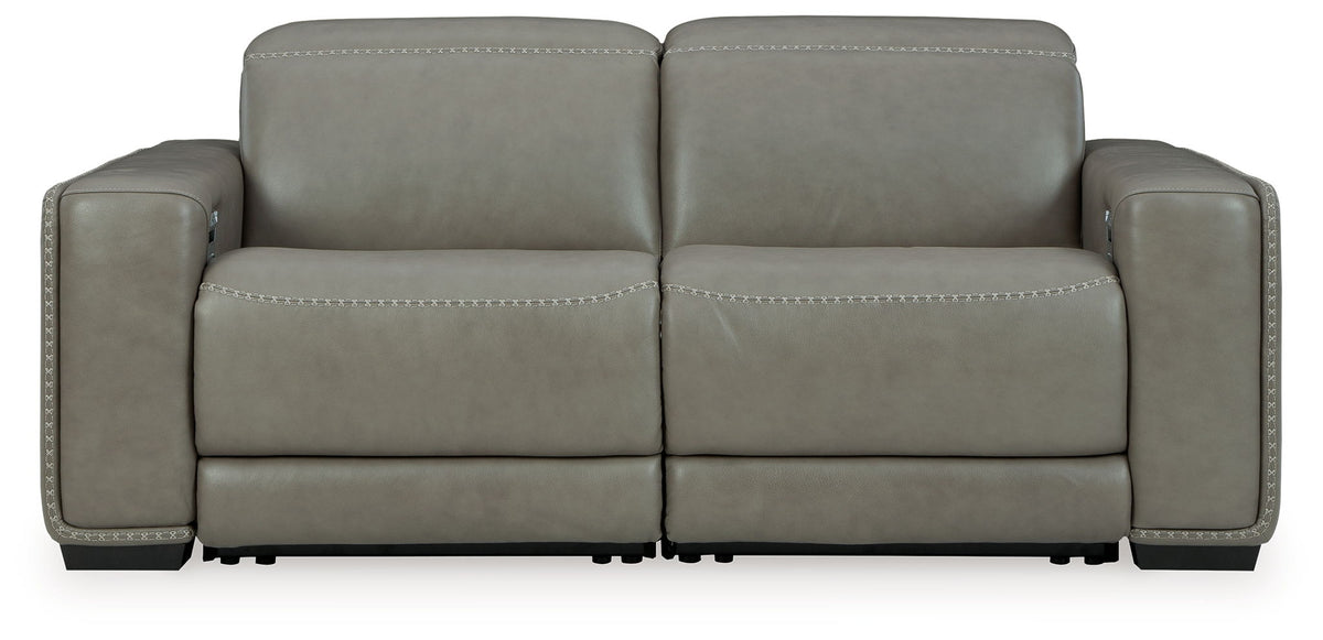 Correze - 2-Piece Power Reclining Sectional - Gray by Ashley – view 2