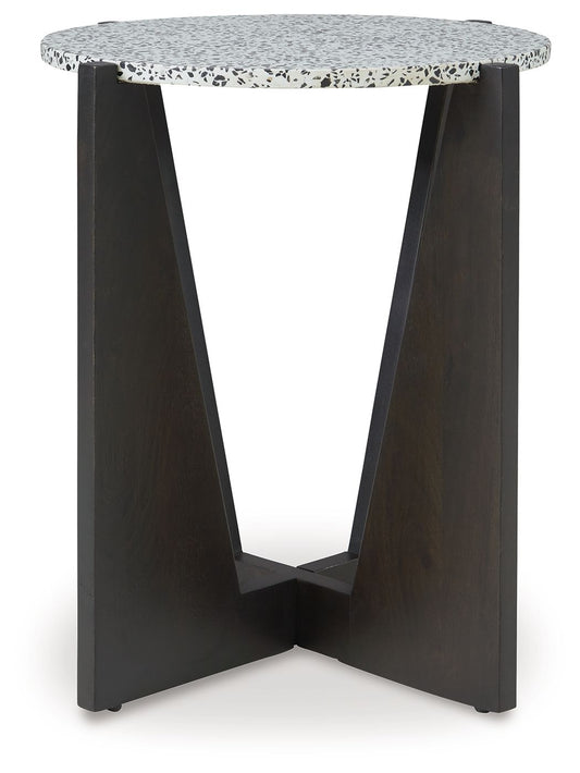 Tellrich - Accent Table - Black / White by Ashley – view 2