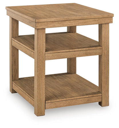 Wittenmyer - Rectangular End Table - Natural / Black by Ashley – End Tables
