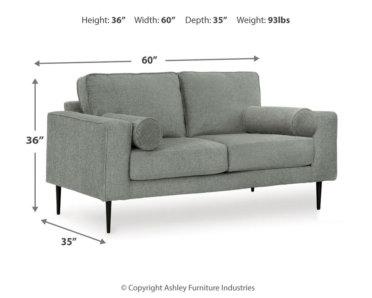 Hazela - Loveseat - Charcoal by Ashley – view 2