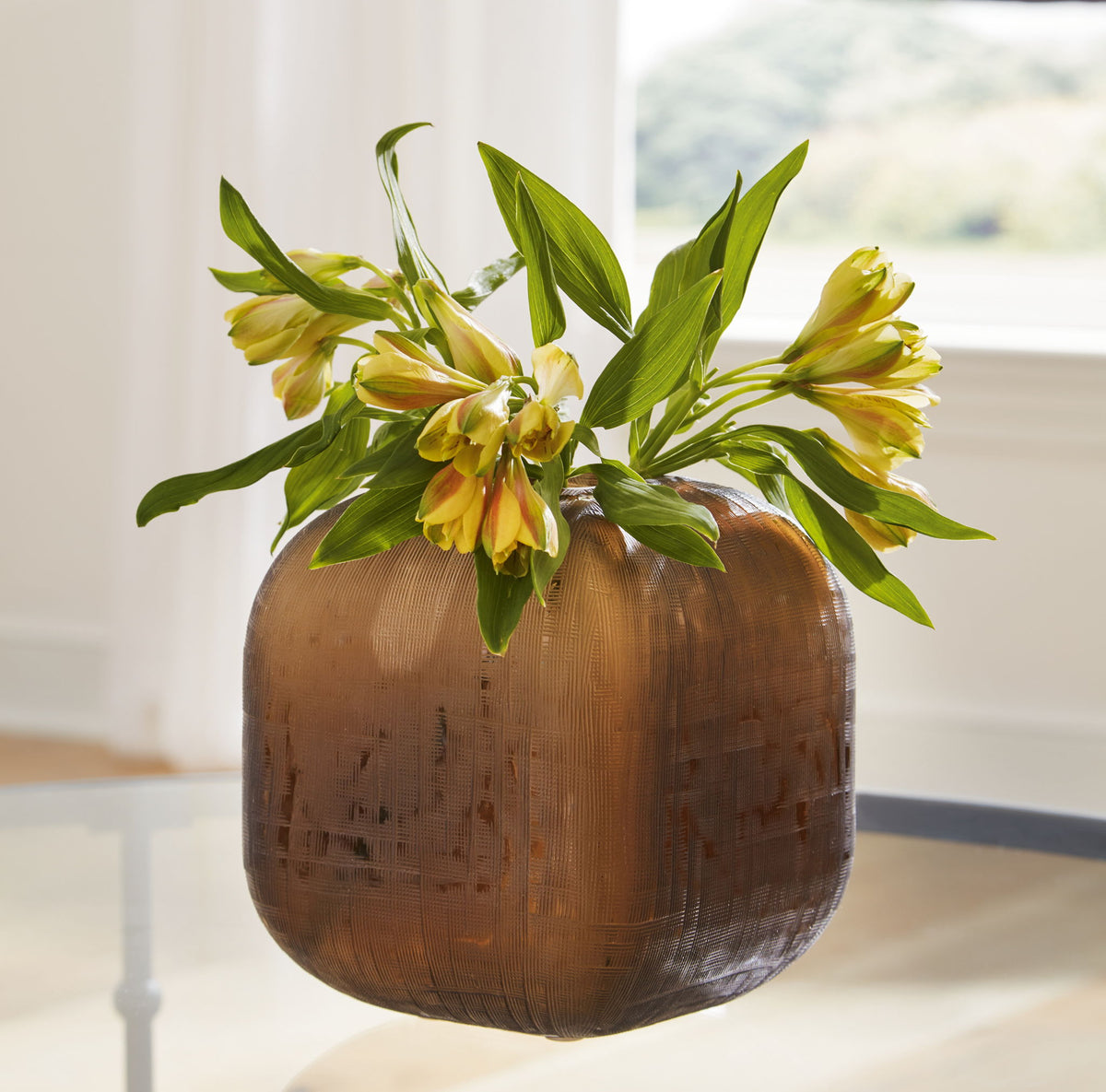 Capard - Indoor/Outdoor Vase - 8" - Brown by Ashley – view 2