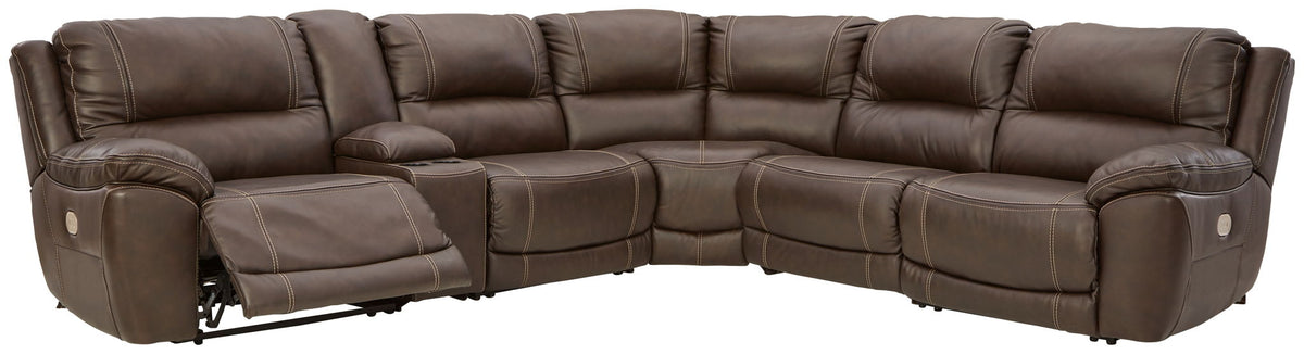 Dunleith - Power Sectional 6 Pc - Chocolate by Ashley – view 2