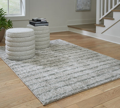 Laddway - 5' x 7' Rug - Cream / Green by Ashley – view 2