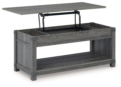 Freedan - Rect Lift Top Cocktail Table - Grayish Brown by Ashley – view 3