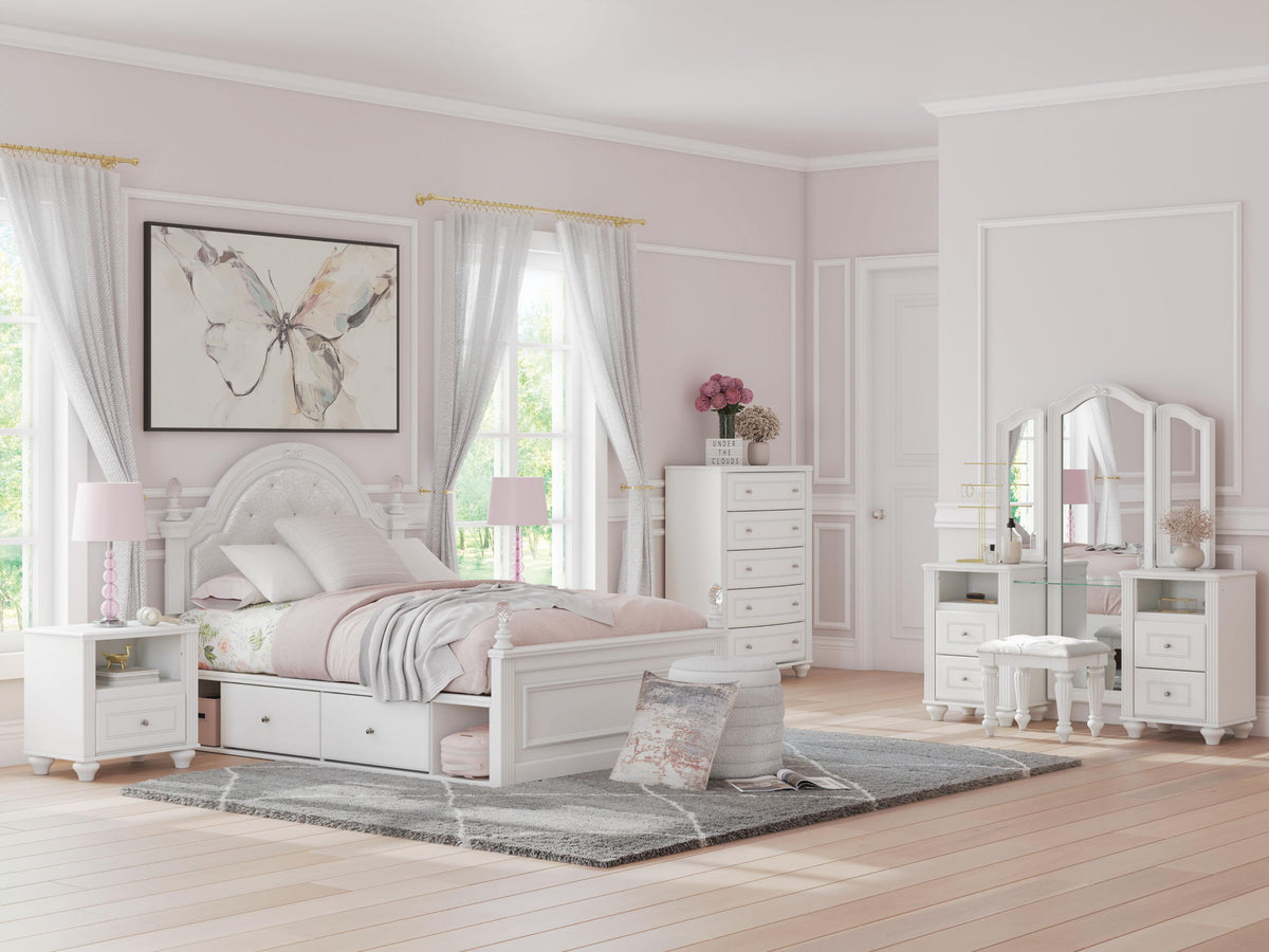 Kozlani - Vanity With Mirror - White by Ashley – view 3