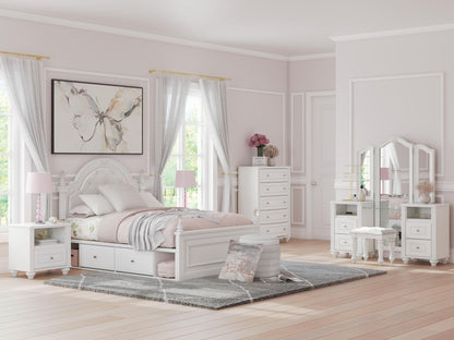 Kozlani - Vanity With Mirror - White by Ashley – view 3