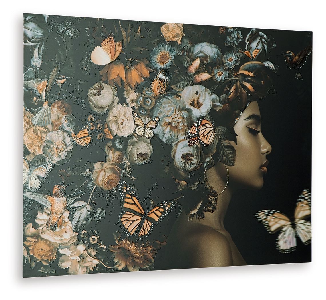 Valfer - Wall Art - Orange / Black / White by Ashley – view 3