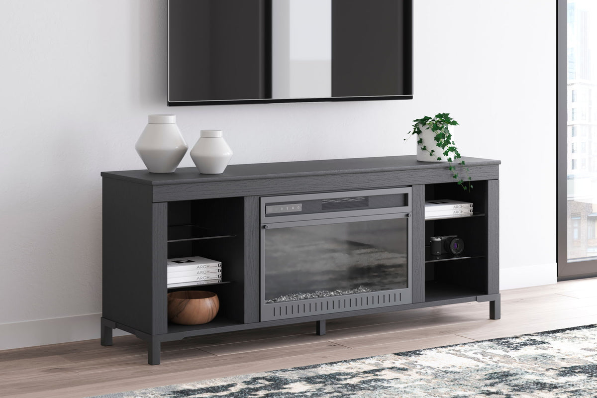 Cayberry - TV Stand With Fireplace - Black by Ashley – view 2