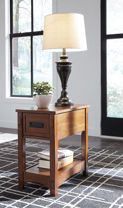 Breegin - Chair Side End Table - 1 Drawer - Brown by Ashley – view 3