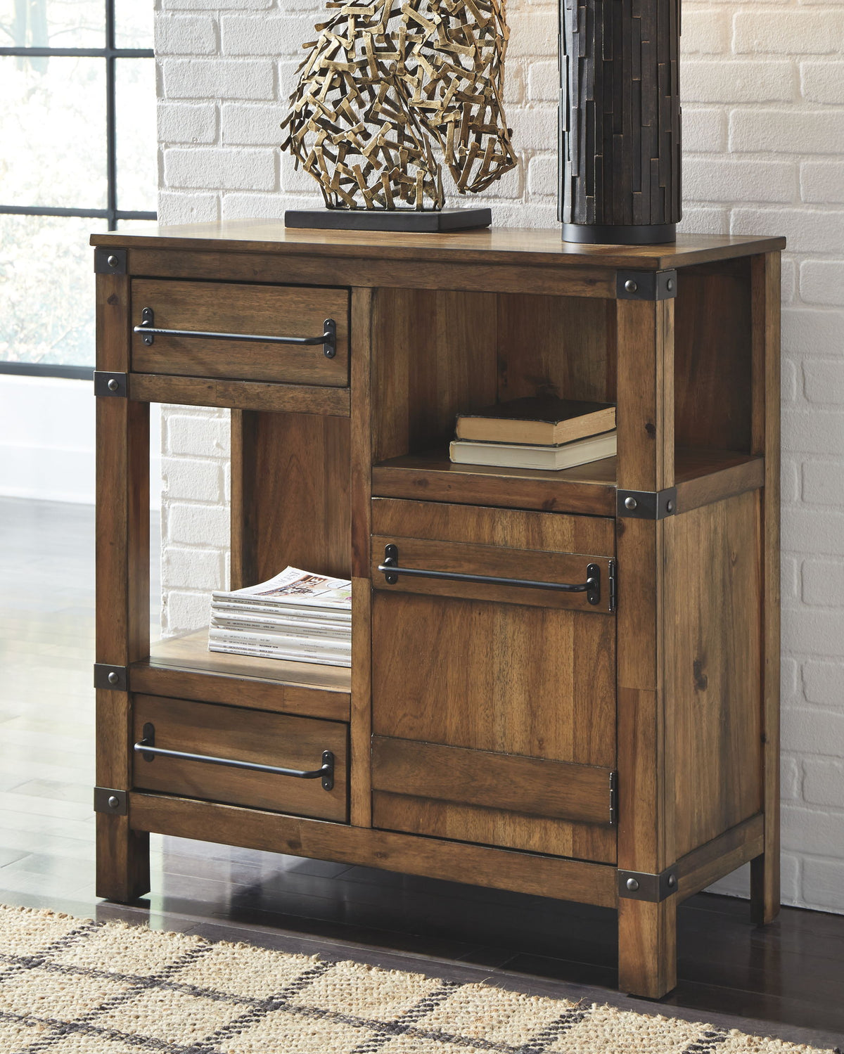 Roybeck - Accent Cabinet - Light Brown / Bronze by Ashley – view 4