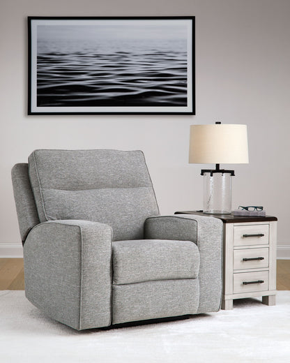 Biscoe - Power Recliner /Adj Headrest - Pewter by Ashley – view 3