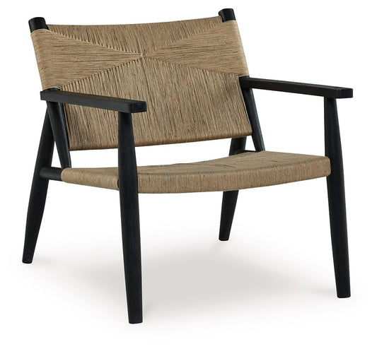 Halfmore - Accent Chair - Black / Natural by Ashley – Accent Chairs