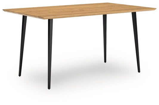 Gretlynn - Rectangular Dining Room Table - Black / Natural by Ashley – Dining Tables