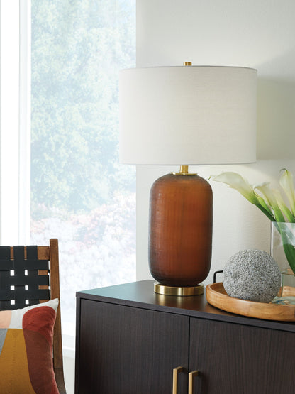 Farberman - Glass Table Lamp - Amber by Ashley – view 3