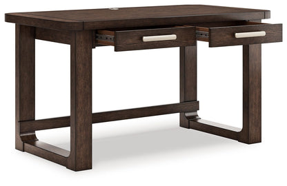 Breckington - Home Office Desk - Dark Brown by Ashley – view 2