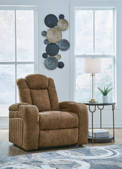 Wolfridge - Power Recliner/Adj Headrest - Brindle by Ashley – view 2