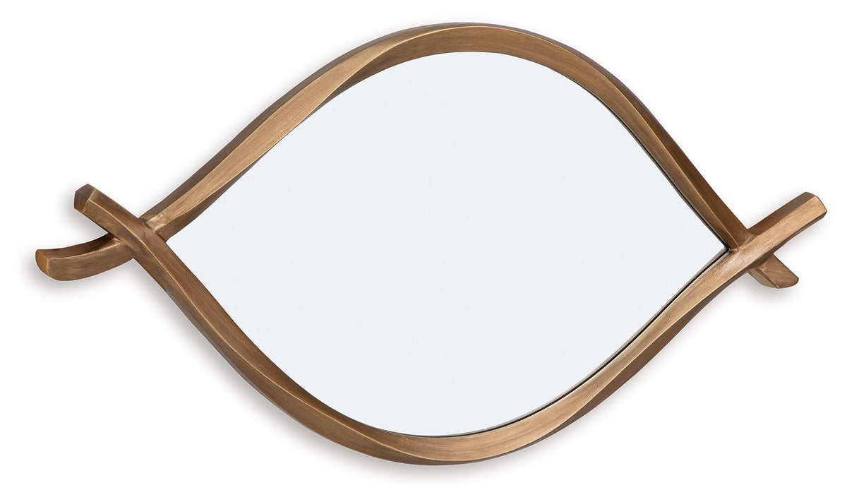 Bartner - Accent Mirror - Antique Gold Finish by Ashley – view 2