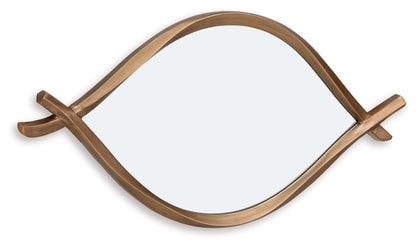 Bartner - Accent Mirror - Antique Gold Finish by Ashley – view 2