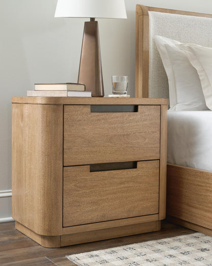 Pamaria - Two Drawer Night Stand - Light Brown by Ashley – view 3