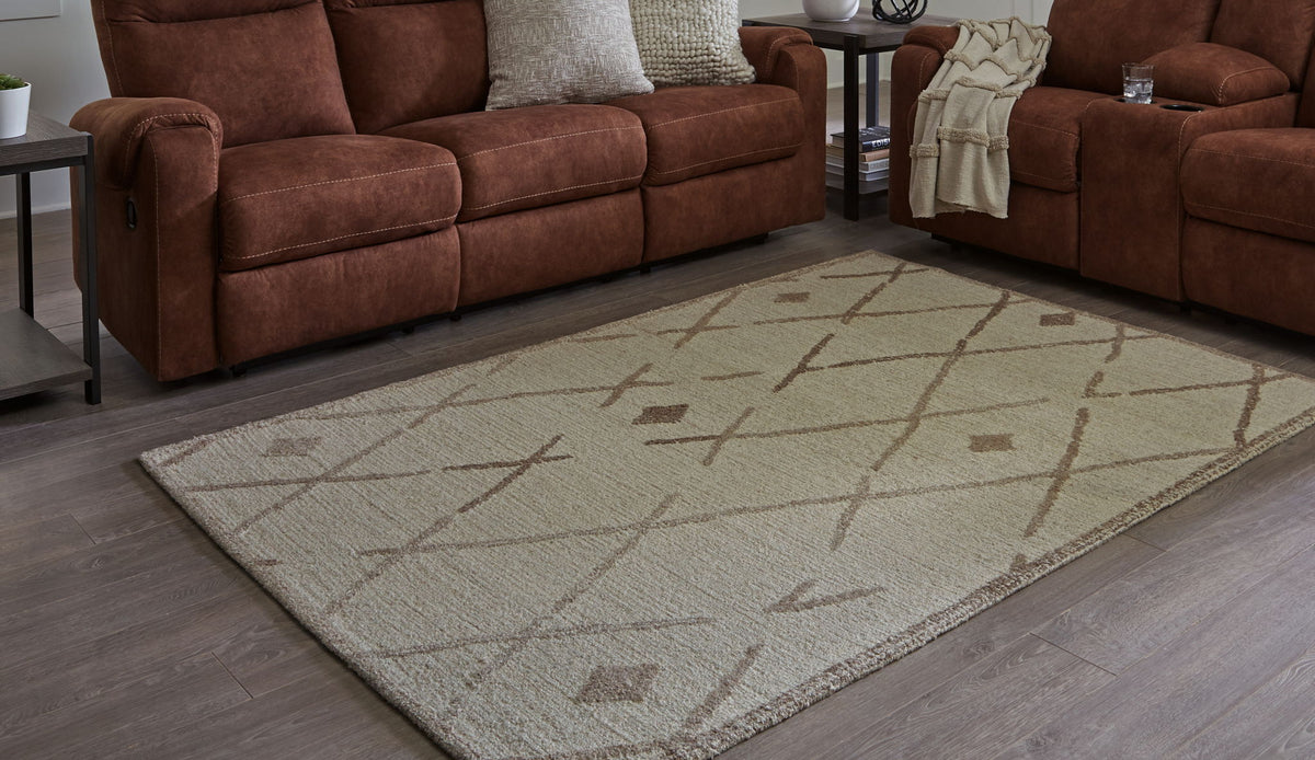 Guyford - 5' x 7' Rug - Beige / Brown by Ashley – view 2