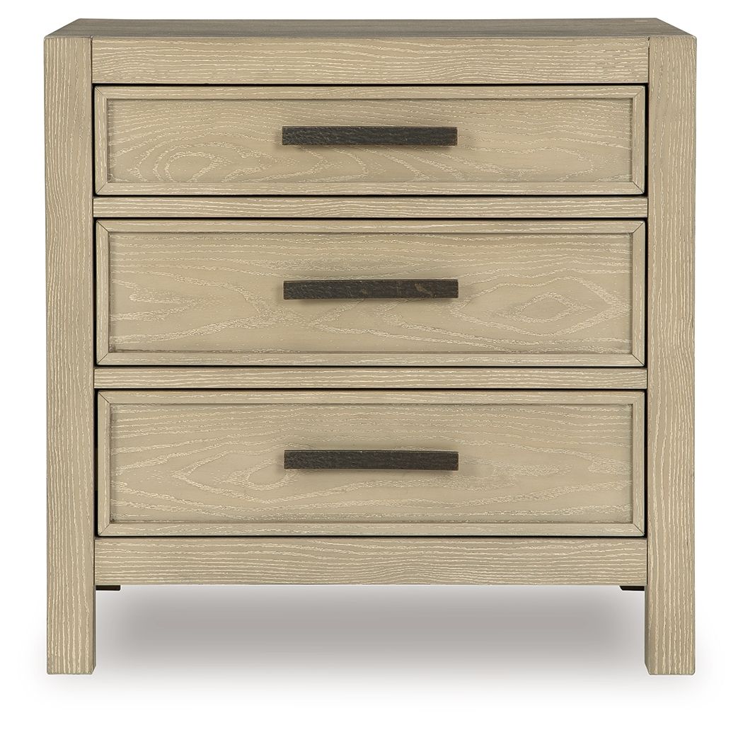 Calmoro - Three Drawer Night Stand - Gray by Ashley – view 3