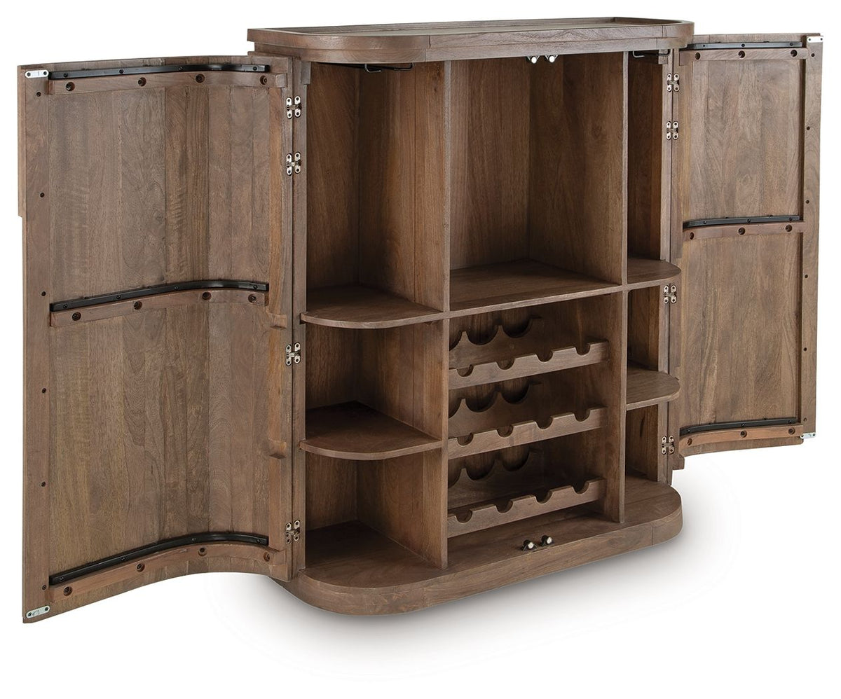 Landermont - Bar Cabinet - Medium Brown by Ashley – view 3