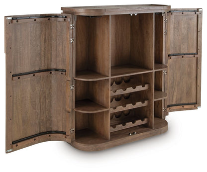 Landermont - Bar Cabinet - Medium Brown by Ashley – view 3