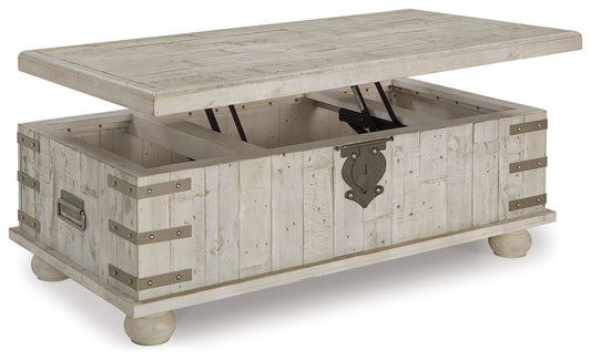 Carynhurst - Lift Top Cocktail Table - White Wash Gray by Ashley – view 2