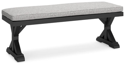 Beachcroft - Bench With Cushion - Black / Light Gray by Ashley – Benches