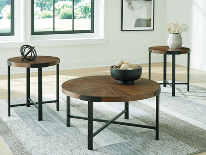 Crosstrail - Occasional Table Set (Set of 3) - Brown by Ashley – view 3